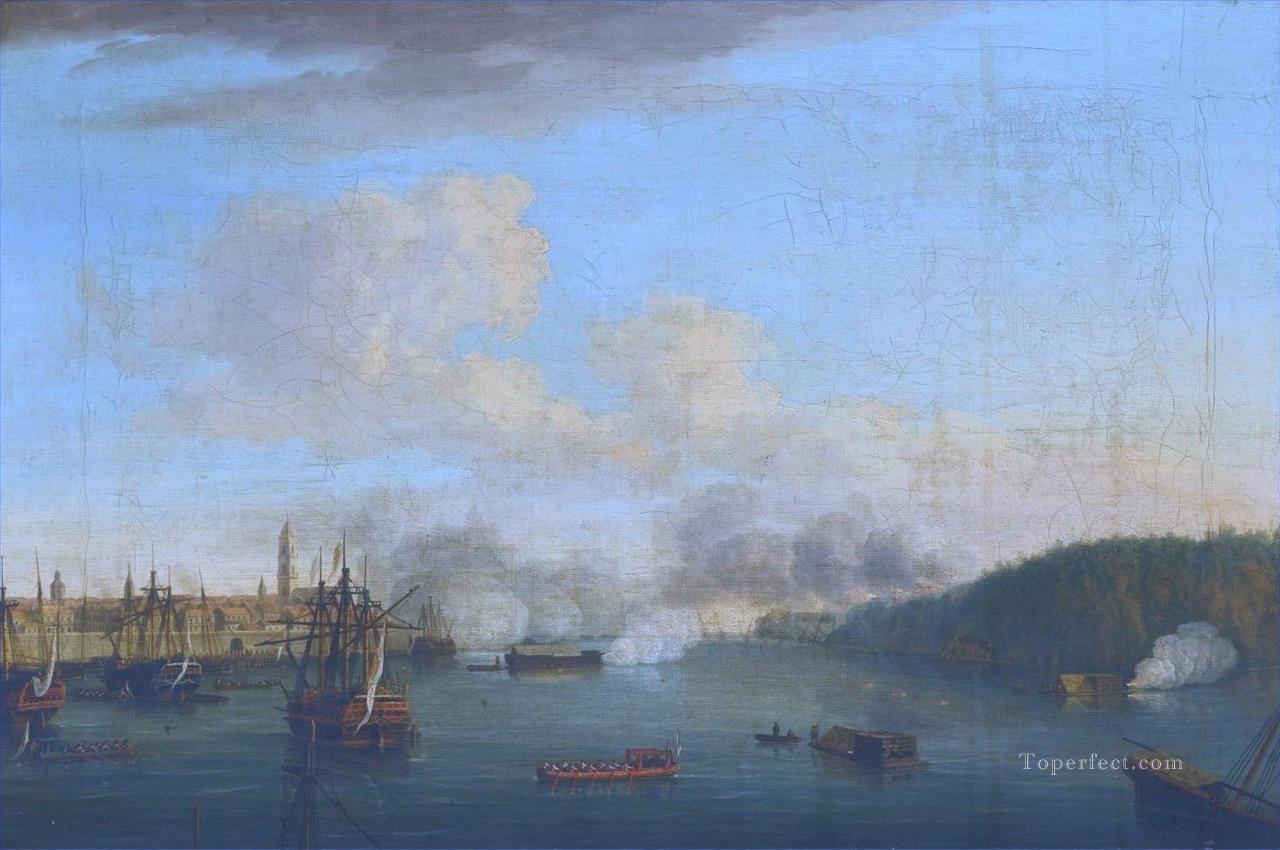 View of the Siege of Havana II by Dominic Serres Naval Battles Oil Paintings